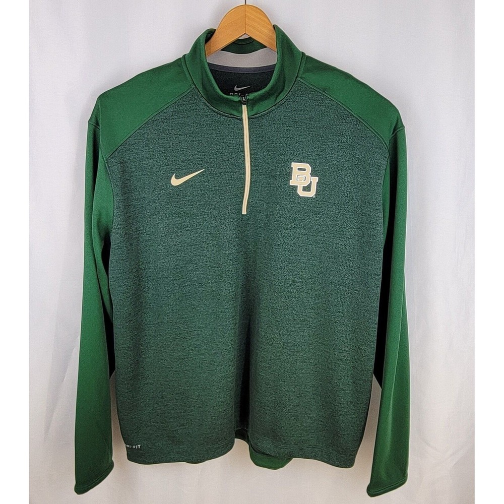 Nike Men’s Dri-Fit Baylor University Bears Pacer 1/4 Zip Pullover Size XXL Green